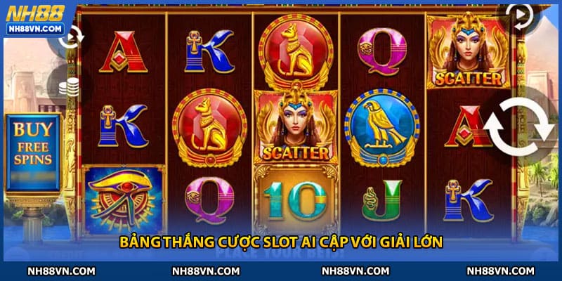 Bảng thắng cược slot Ai Cập với giải lớn
